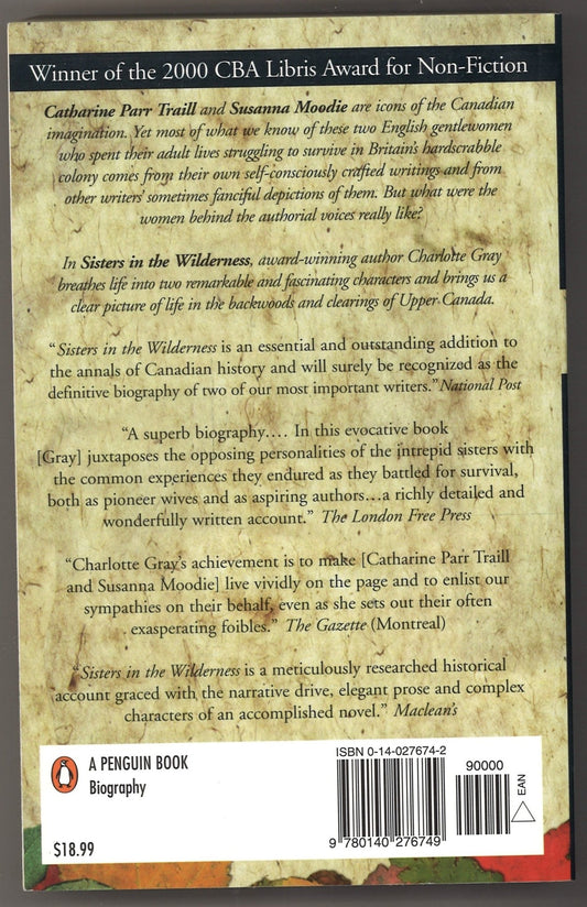 Sisters In The Wilderness: The Lives Of Susanna Moodie And Catharine Parr Traill - The Bookstore