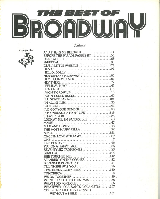 The Best of Broadway Easy Piano Songbook MPL-1133 Easy Piano