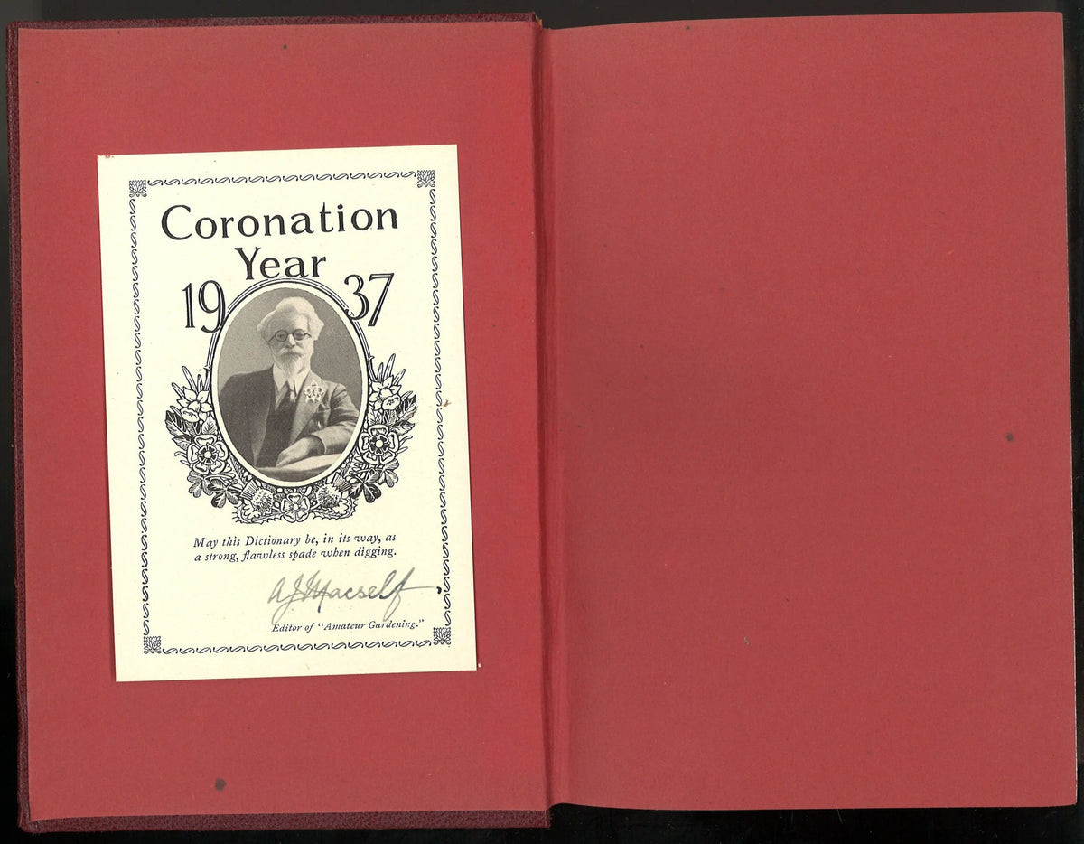 A Concise Dictionary of Gardening (Volumes 1 and 2) (Signed) A. J. Macself