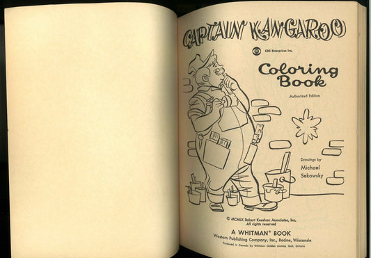 Captain Kangaroo Coloring Book  No. 1019 A Whitman Book