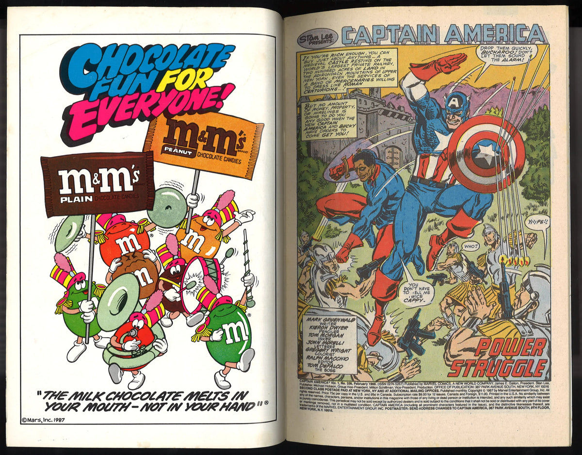 Captain America #338 – Newsstand Edition, February 1988