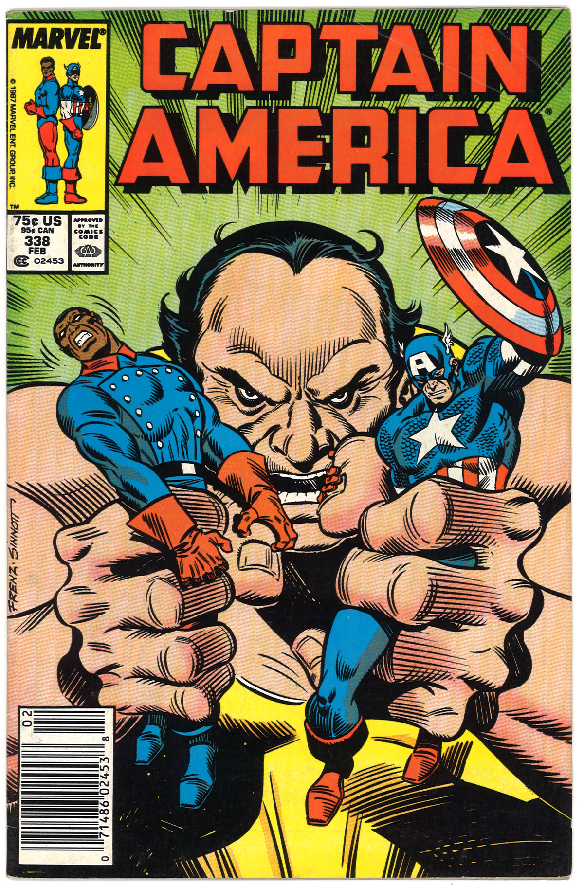 Captain America #338 – Newsstand Edition, February 1988
