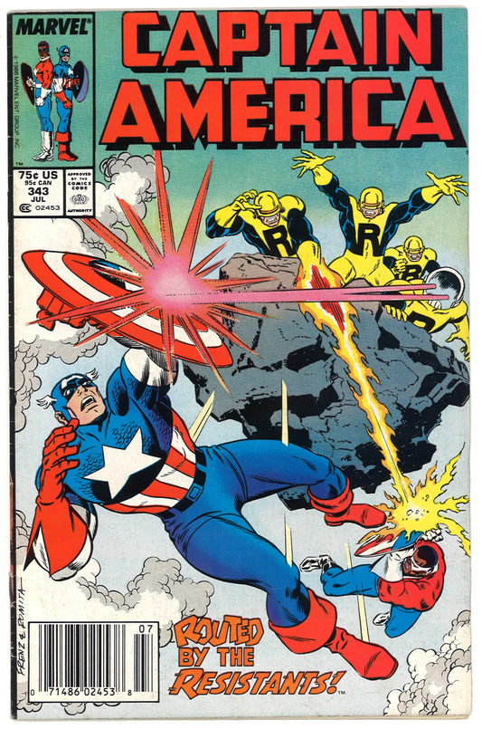 Captain America #343 – Newsstand Edition, July 1988