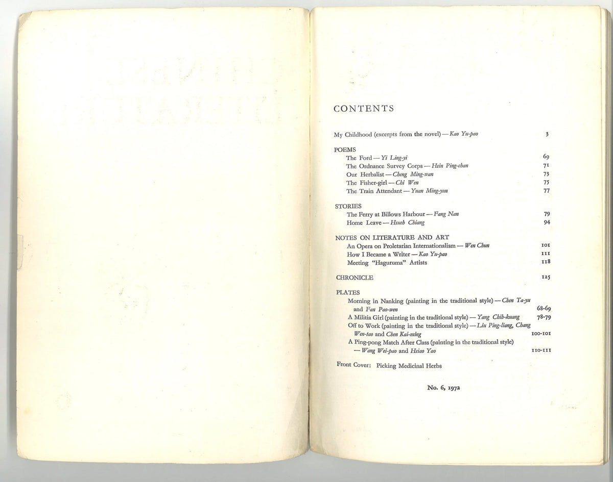 Chinese Literature No. 6, 1972 Foreign Languages Press