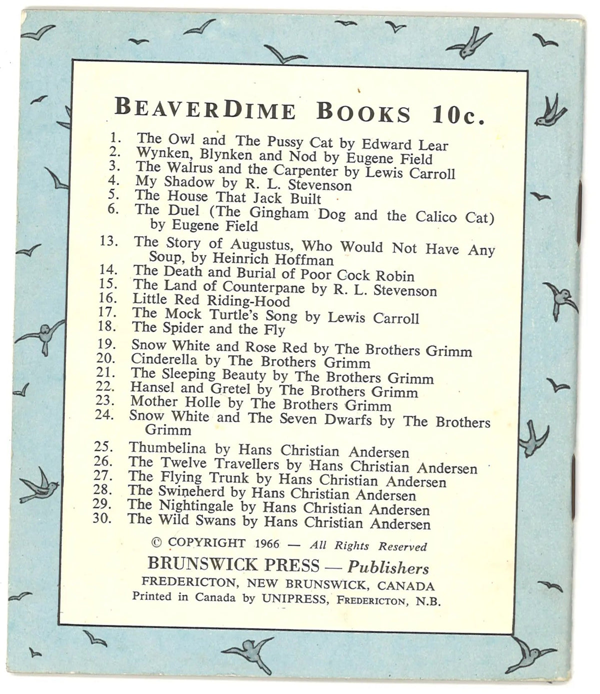 Cinderella (BeaverDime Book No. 20) 1966 - The Bookstore