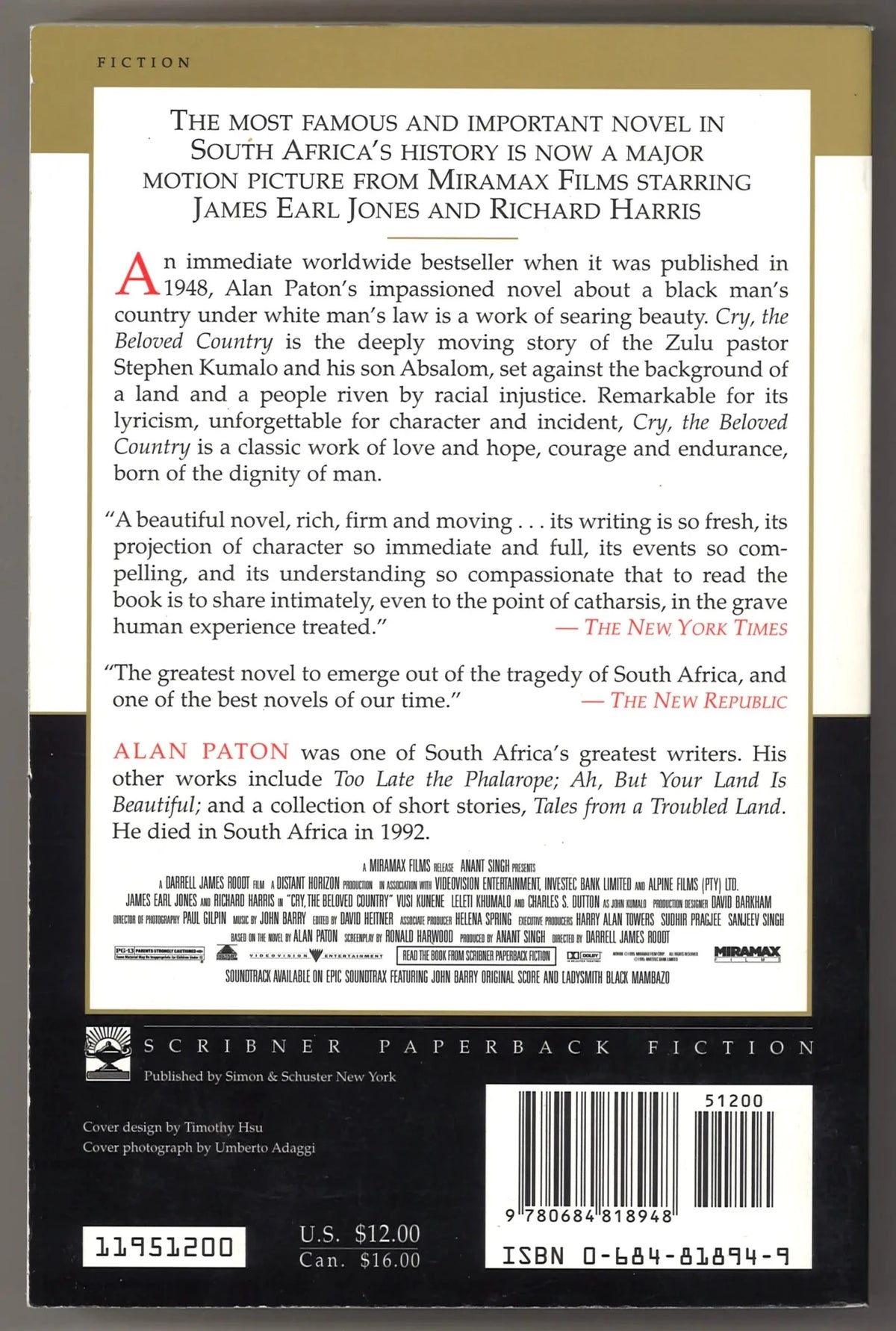 Cry, the Beloved Country - The Bookstore