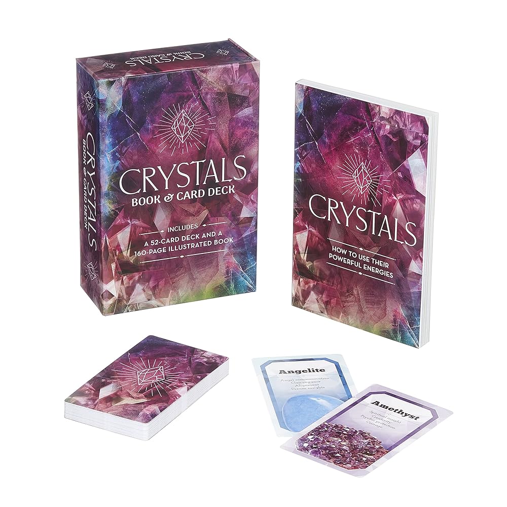 Crystals Book & Card Deck - 52 Card Deck and 160 Page Book Emily Anderson
