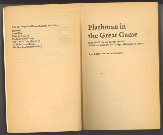 Flashman: In The Great Game - 1st Edition 1976 - The Bookstore