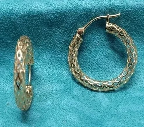 Gold 14K Tube Hoop Earrings My Store