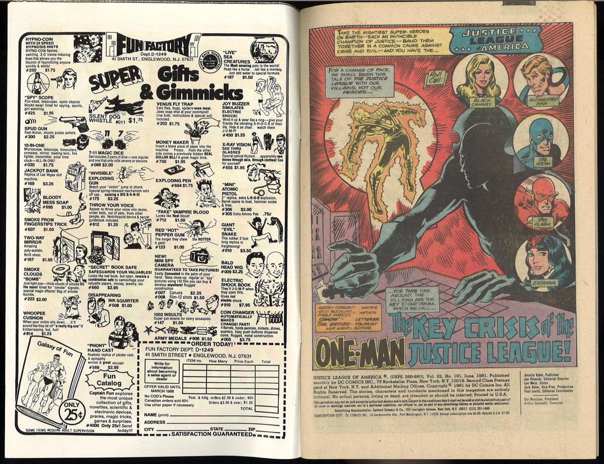 Justice League America Vol. 22 No. 191 June 1981 - The Bookstore