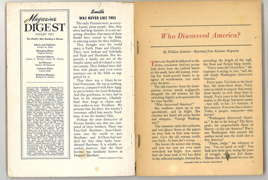 Magazine Digest, August 1951, Volume XXIII, No. 11 - The Bookstore