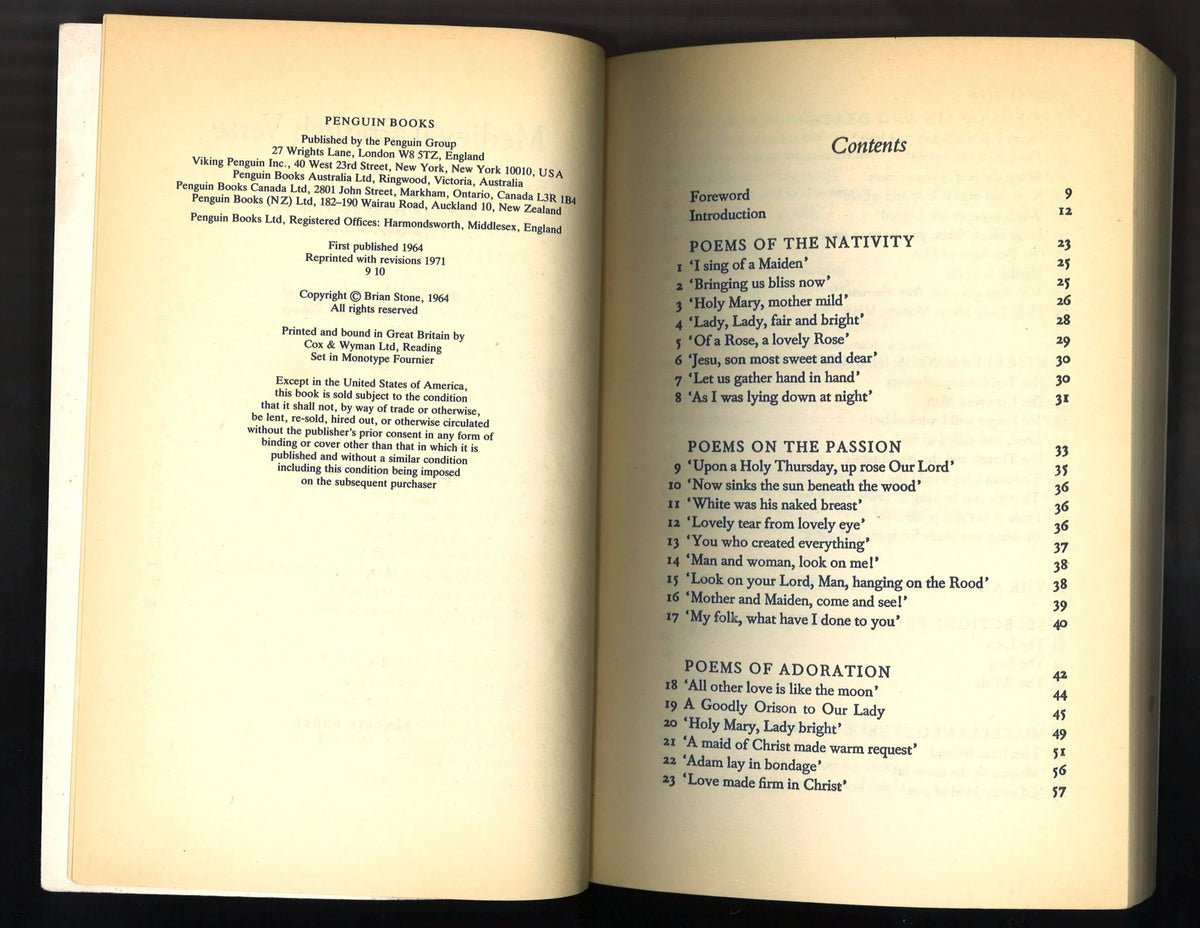 Medieval English Verse (Penguin Classics) - The Bookstore