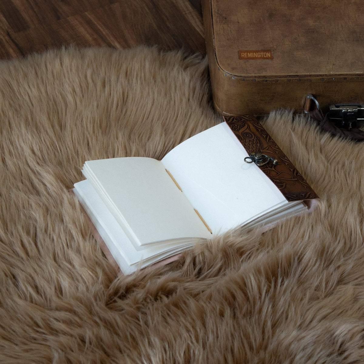 Owl Embossed Leather Journal R K Handicrafts and Exporters