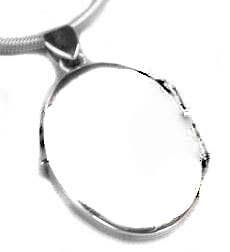 Small Sterling Silver Plain Oval Locket Charm Pendant Silver Insanity