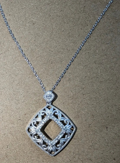 Sterling Silver 1/6 CTW Natural Diamond Necklace My Store
