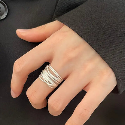 Sterling Silver Matte Broadband Ring – Simple Yet Luxurious Louis Beautity