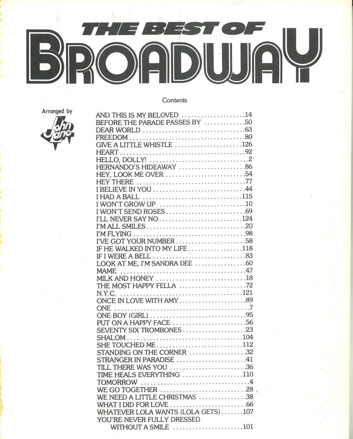 The Best of Broadway Easy Piano Songbook  MPL-1133 Easy Piano
