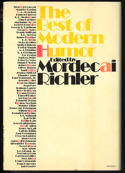 The Best of Modern Humor edited by Mordecai Richler – First American Edition, 1983 - The Bookstore
