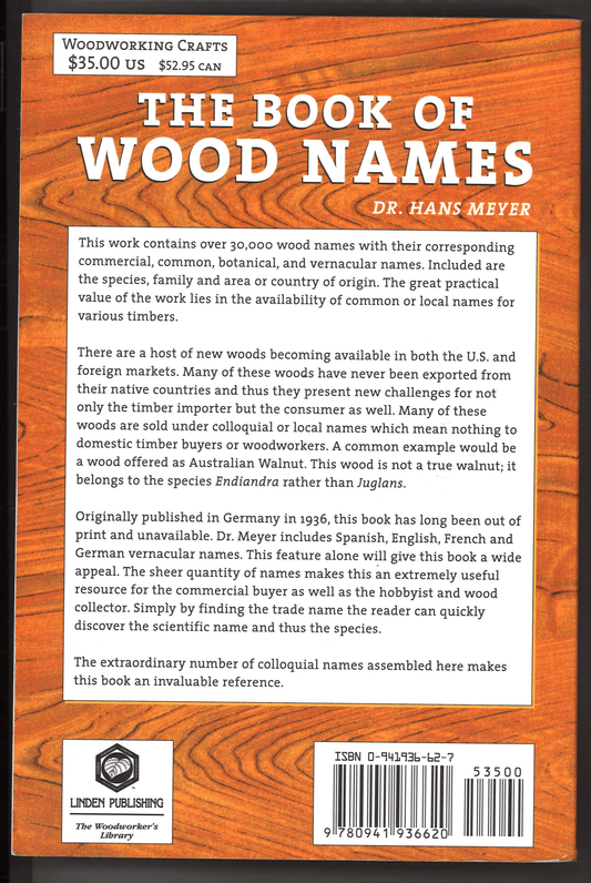 The Book of Wood Names - The Bookstore