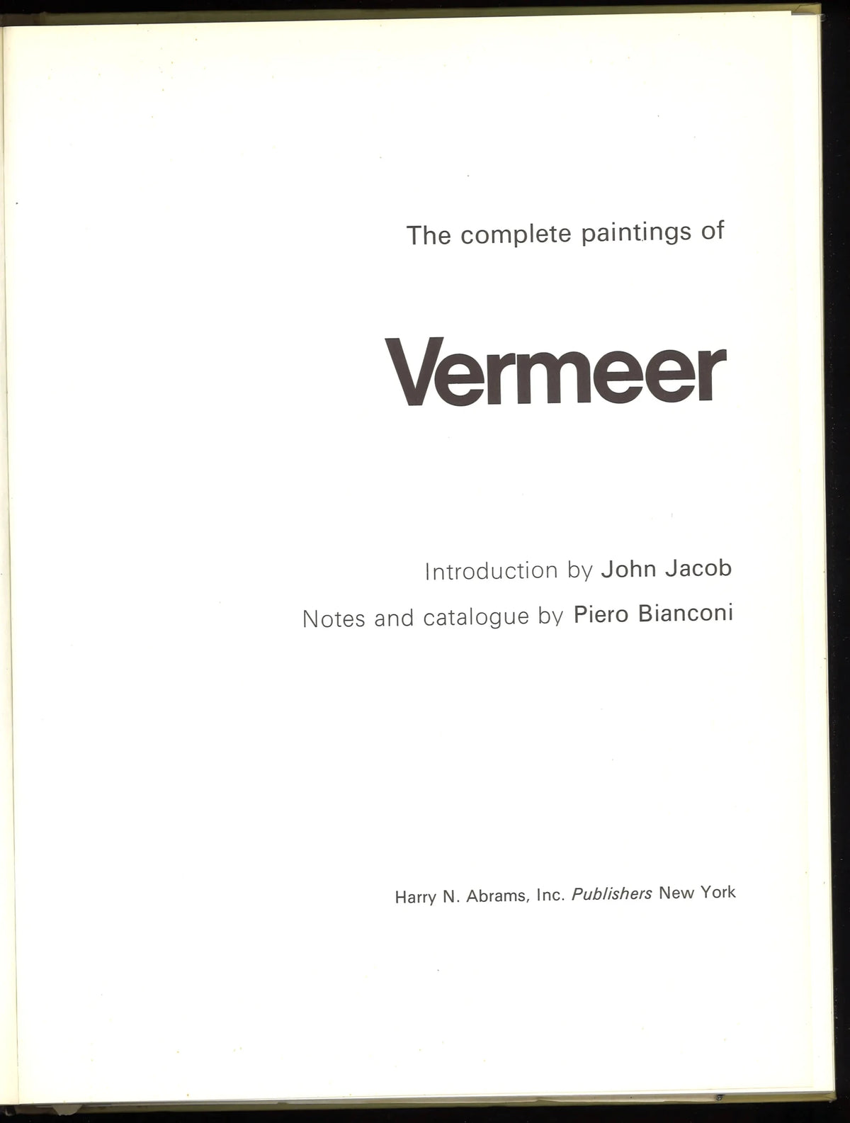 The Complete Paintings of Vermeer - The Bookstore