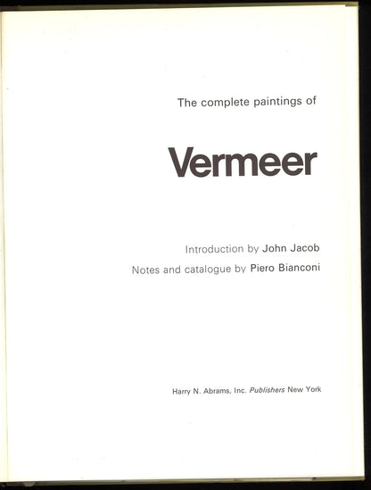 The Complete Paintings of Vermeer - The Bookstore