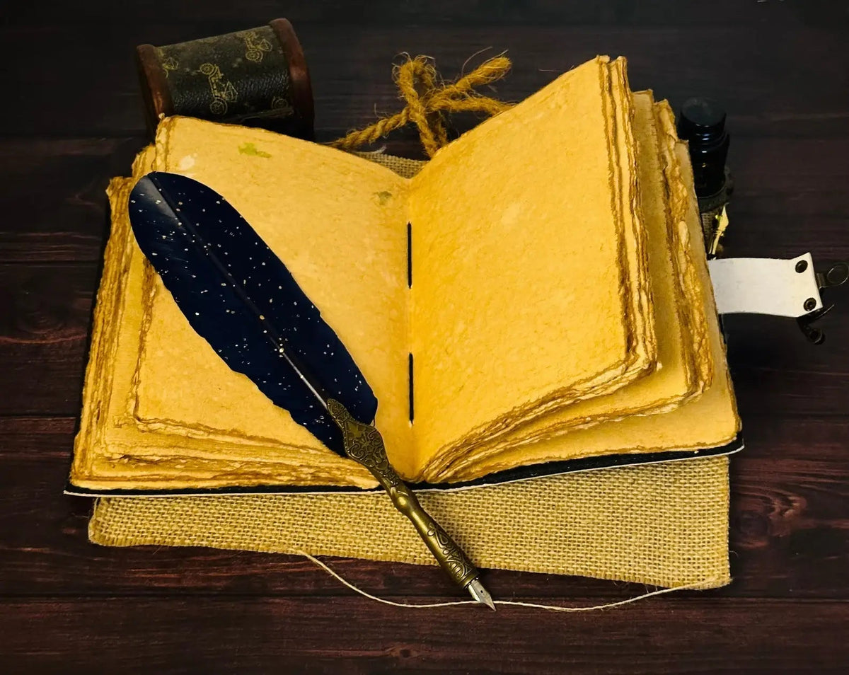Vintage Leather Journal with Compass Print R K Handicrafts and Exporters