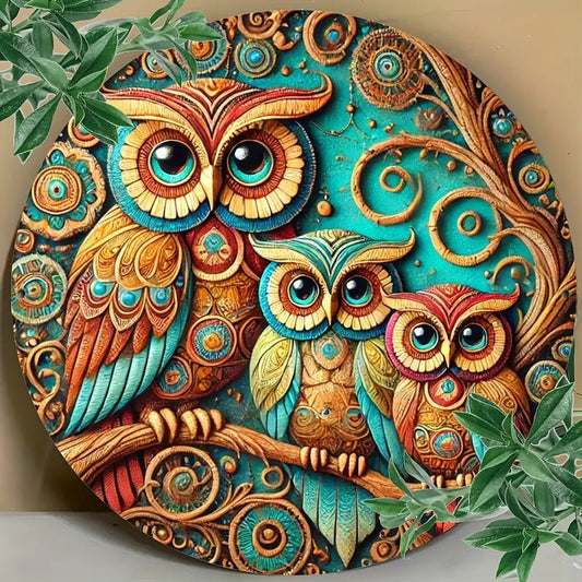 Vintage Owl Art - Tin Sign Craft Customization