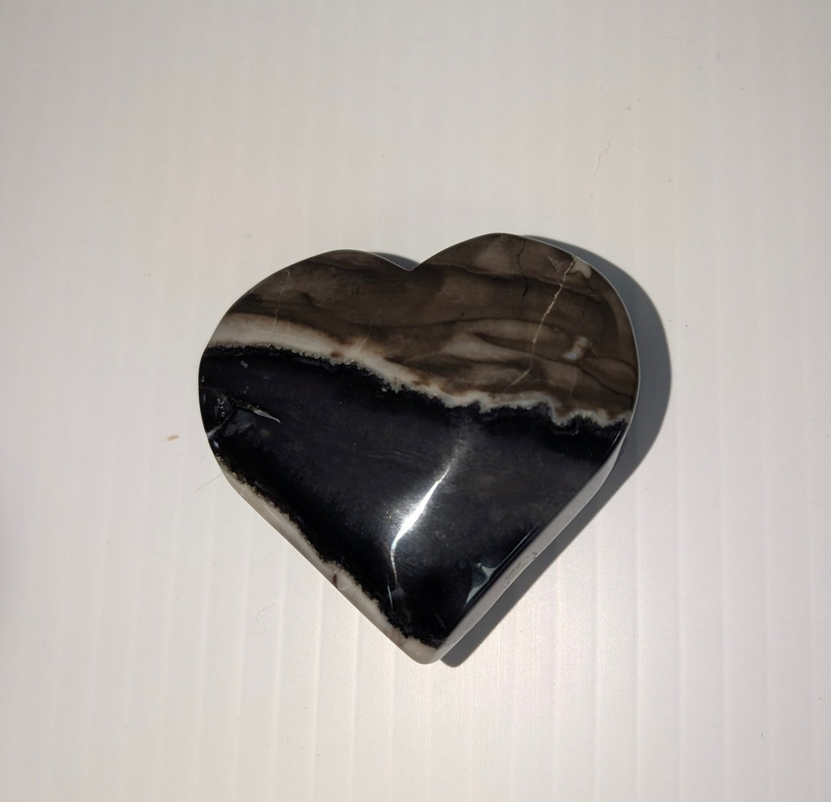 Volcano Agate UV Stone Heart - The Bookstore
