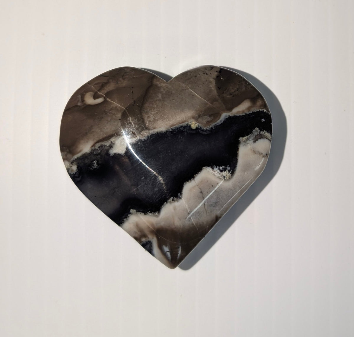 Volcano Agate UV Stone Heart - The Bookstore