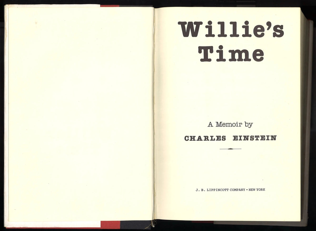 Willie's Time: A Memoir (1979) First Edition - The Bookstore